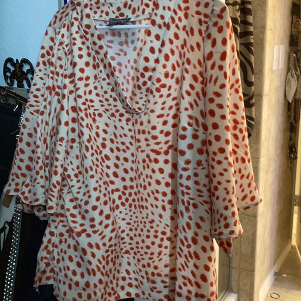 Luxology blouse orange cream